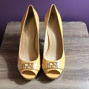 Coach peep toe heels size 9.5